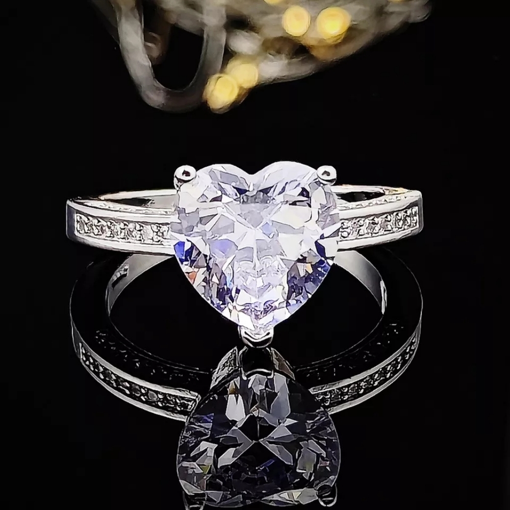 🤍Amazing Heart Diamond Ring Set - Picture 2 of 5